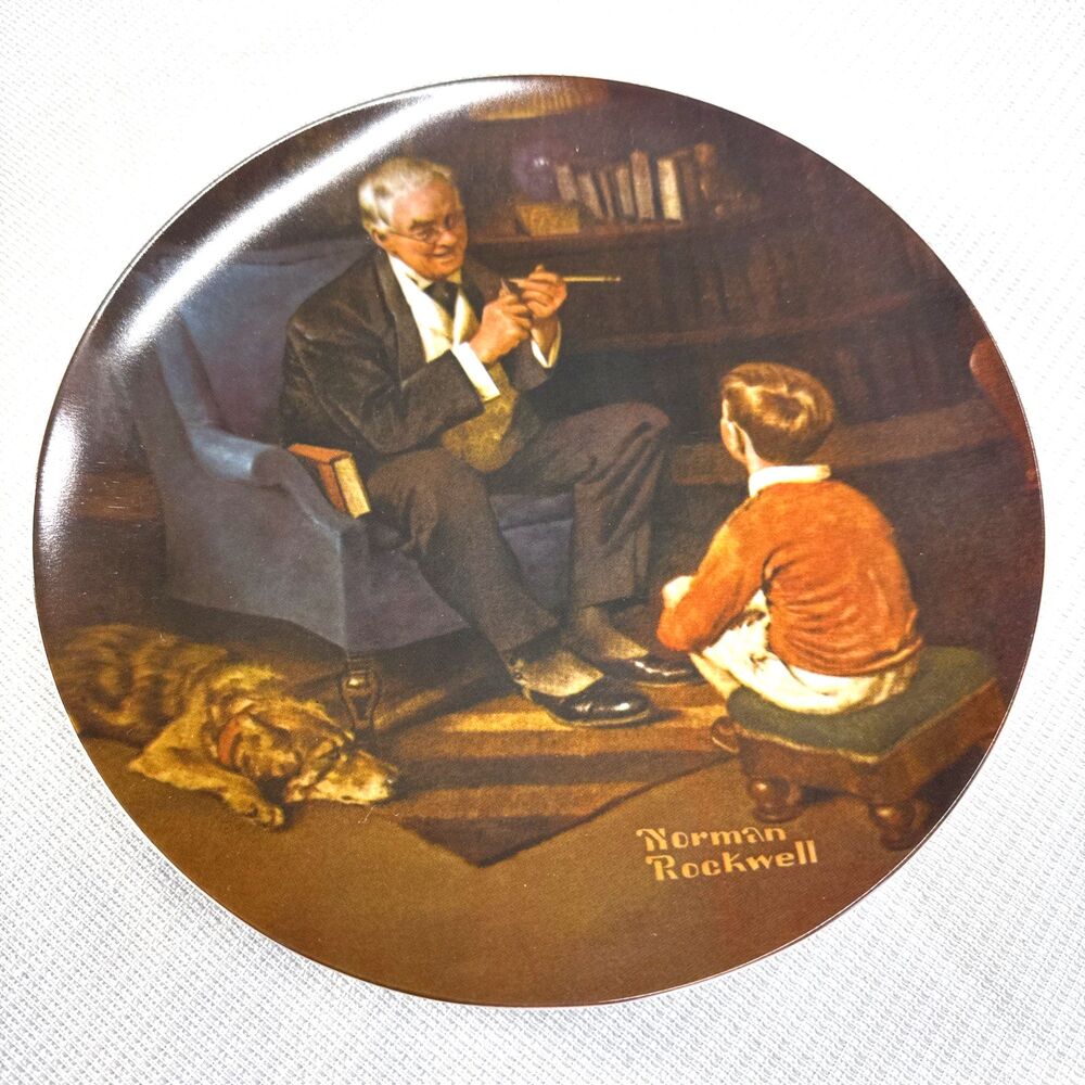 Norman Rockwell Vintage 1982 Collector Plate "The Tycoon" Knowles Ltd. Edition